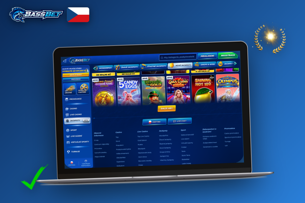 Bassbet Casino Casino na počítači s dlaždicemi slotů a live casinem na monitoru
