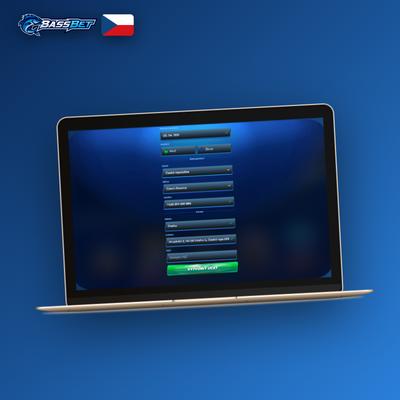 Jak se zaregistrovat v Bassbet Casino Casino na PC — otevřený formulář v prohlížeči na notebooku